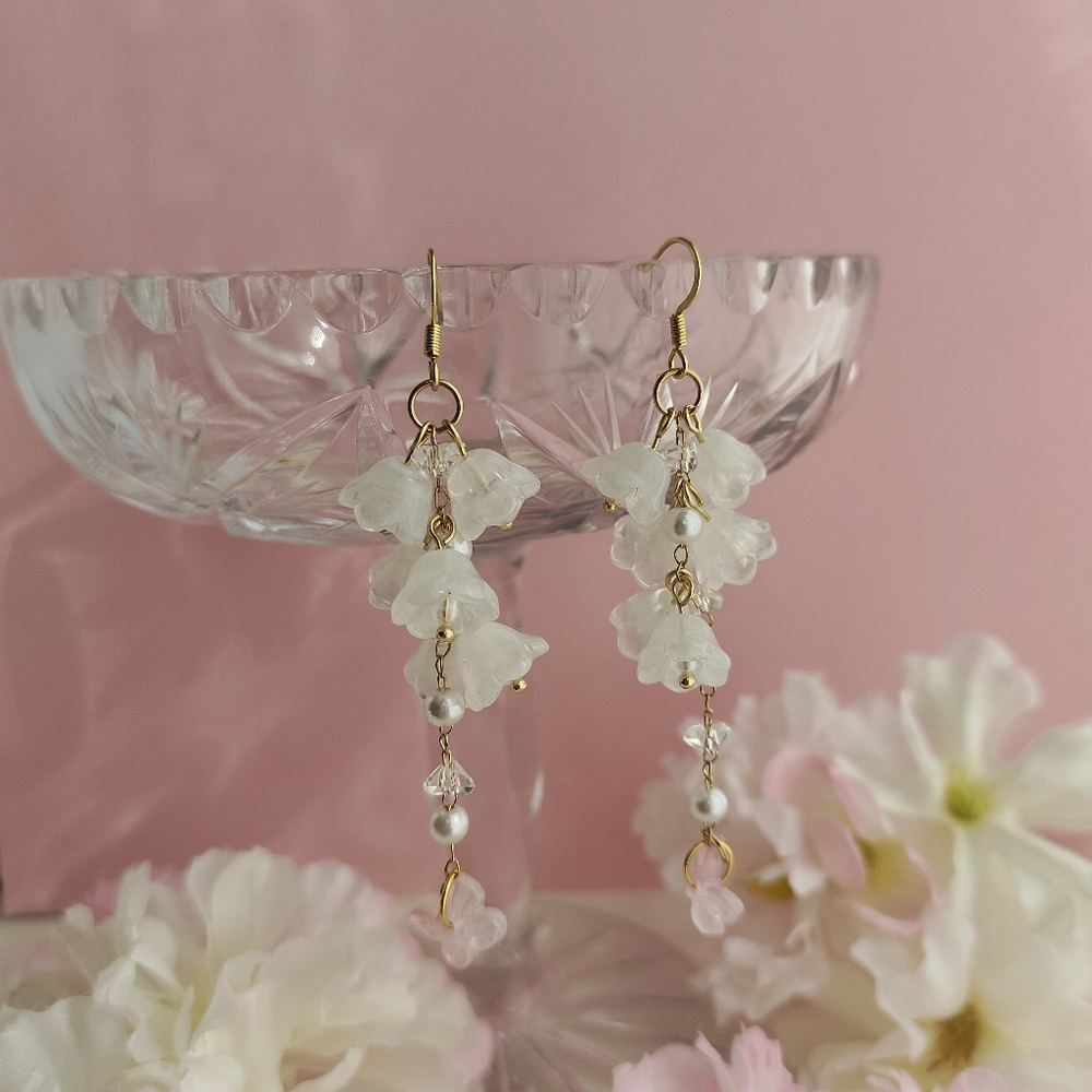 Handmade made flower earrings